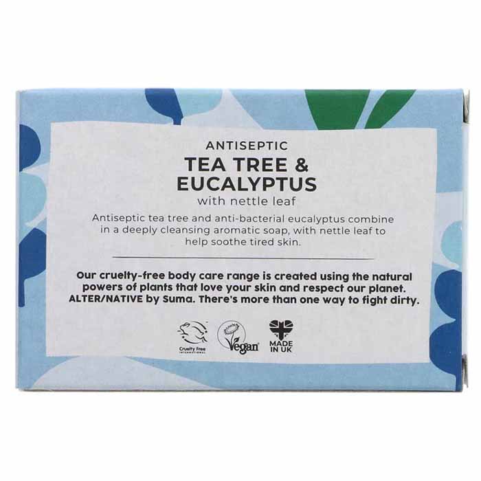 AlterNative by Suma - Tea Tree & Eucalyptus Soap, 95g  Pack of 6 - Back