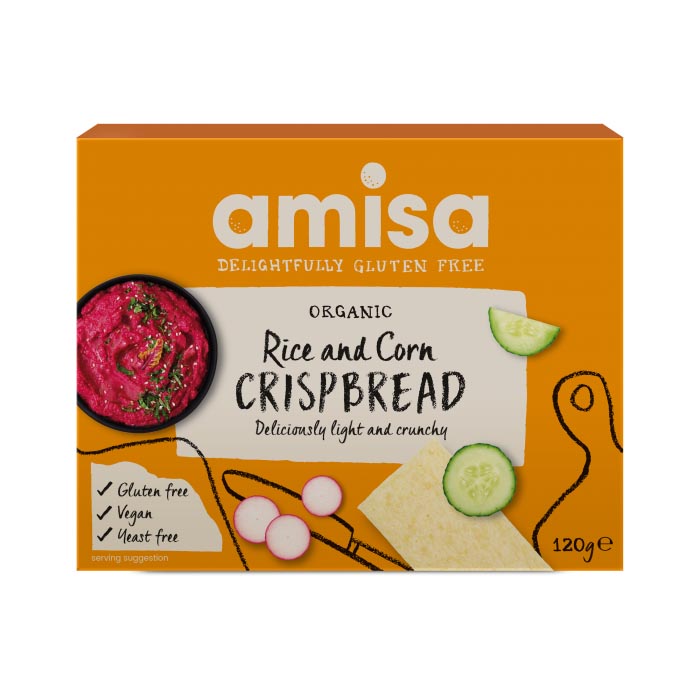 Amisa - Organic Gluten-Free Crispbreads - Corn & Rice ,120g
