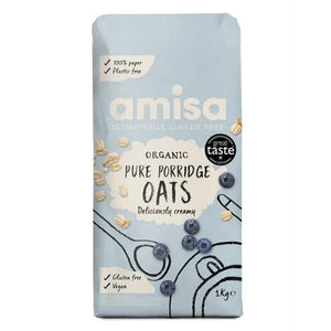 Amisa - Organic Gluten-Free Pure Porridge Oats, 1kg