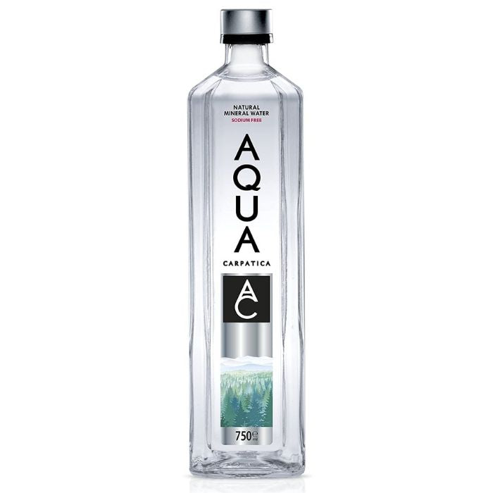 Aqua Carpatica - Still Natural Mineral Water Glass Bottle, 750ml, - front