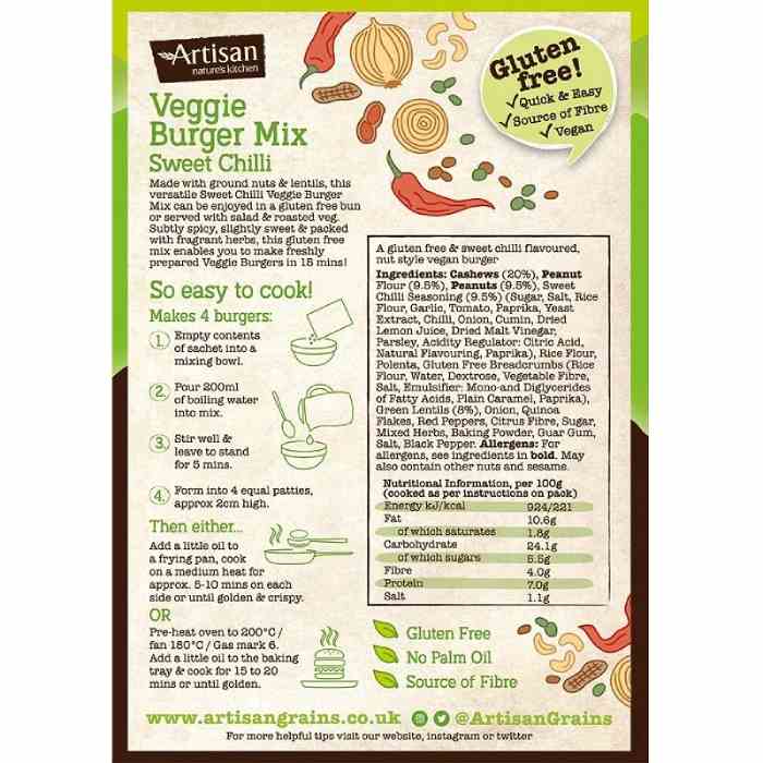 ArtisanGrains-VeggieBurgerMixSweetChilli_200gback