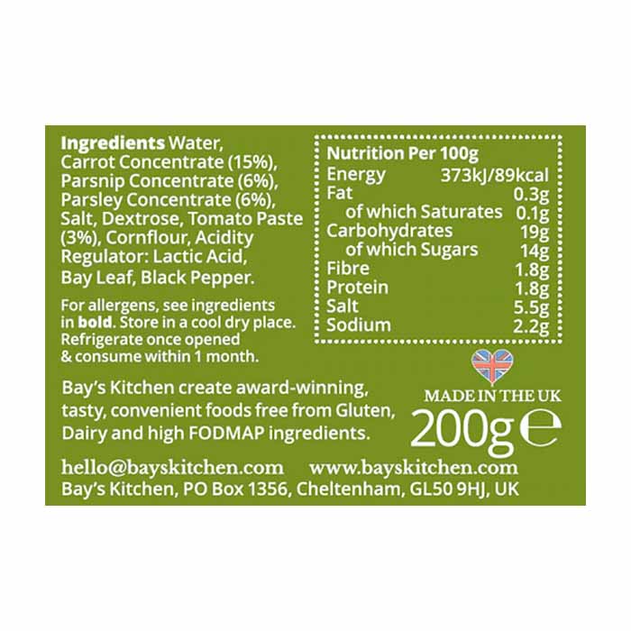 Bay's Kitchen - Concentrated Vegetable Stock, 200g - back