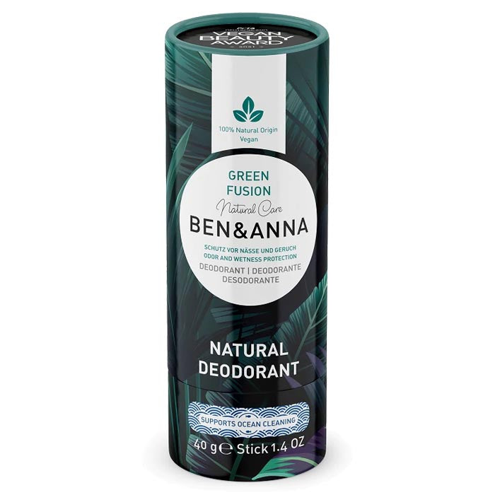 Ben & Anna - Natural Soda Deodorants Sticks - Green Fusion, 40g