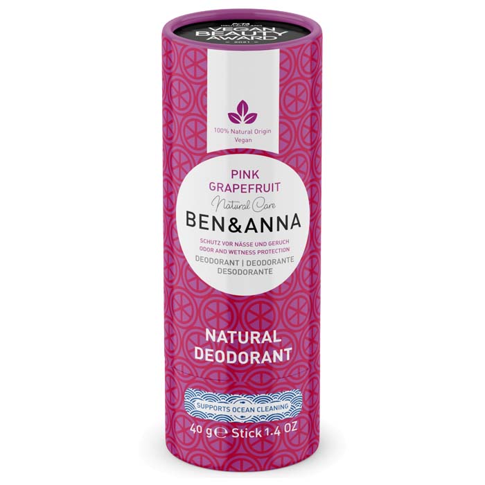 Ben & Anna - Natural Soda Deodorants Sticks - Pink Grapefruit, 40g