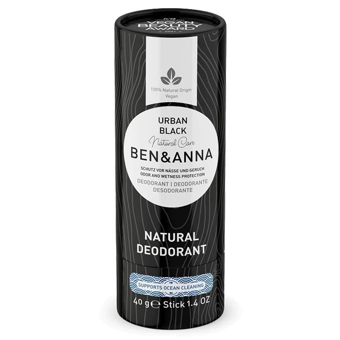 Ben & Anna - Natural Soda Deodorants Sticks - Urban Black, 40g