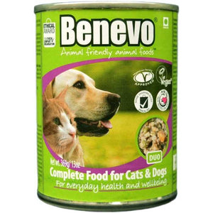 Benevo® - Duo Vegan Moist Pet Food (For Dogs & Cats), 369g | Pack of 12