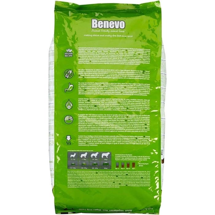 Benevo® - Organic Vegan Dry Dog Food 15kg - back