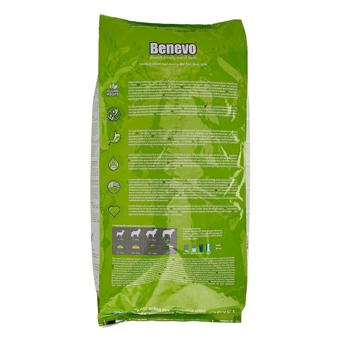 Benevo® - Original Vegan Dry Adult Dog Food 2kg - back