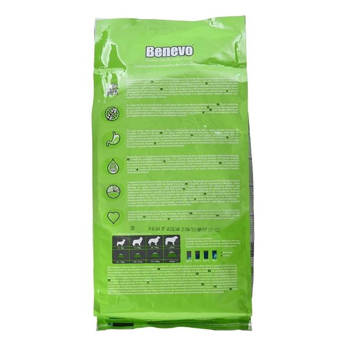 Benevo® - Original Vegan Dry Adult Dog Food 2kg - back