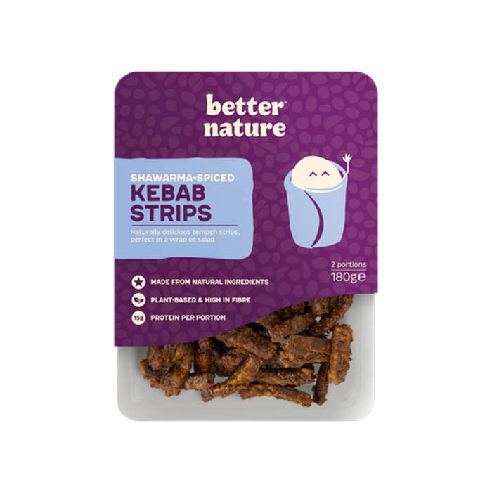Better Nature - Tempeh Strips - Shawarma-Spiced Kebab, 180g