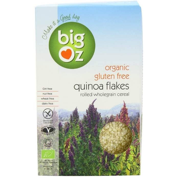 Big Oz - Organic Quinoa Flakes Rolled Wholegrain Cereal, 500g - front