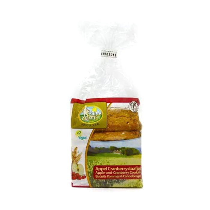 Billy's Farm - Organic Spelt Cookies - Apple & Cranberry, 175g