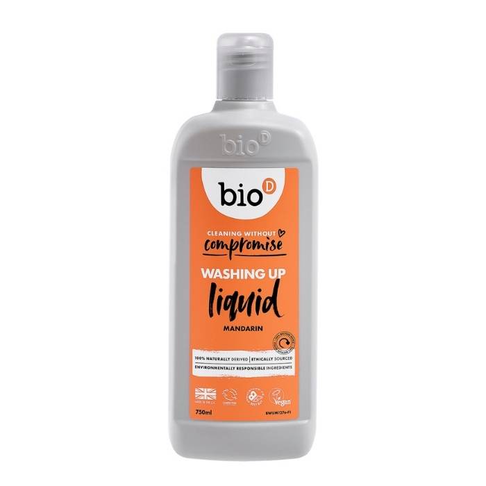 Bio-D - Concentrated Washing-Up Liquid Bottles, 750ml - Mandarin