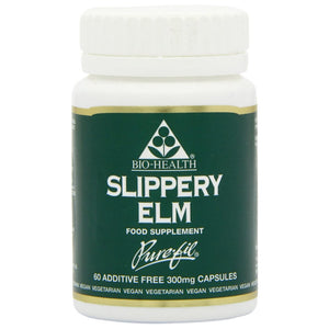 Bio-Health - Slippery Elm Pure Powdered Bark 300mg | Multiple Sizes