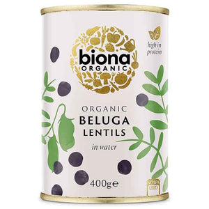 Biona - Organic Black Beluga Lentils, 400g | Multiple options