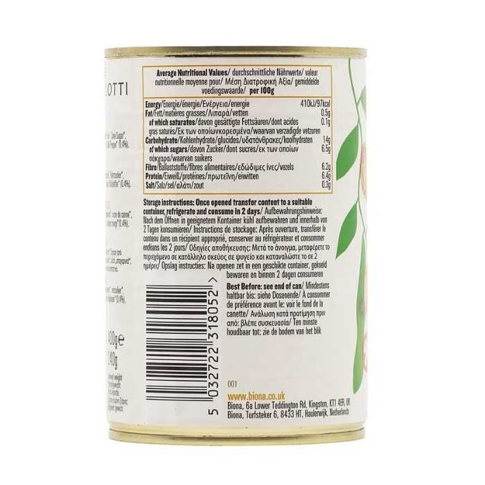 Biona - Organic Chilli Borlotti Beans back