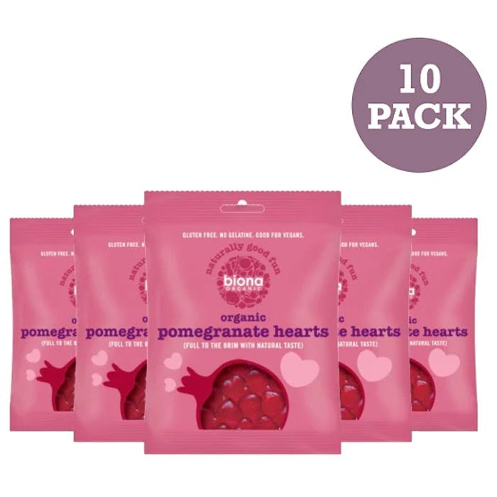 Biona - Organic Pomegranate Hearts - 10-Pack, 75g