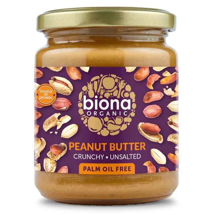 Biona - Peanut Butter - Crunchy No Salt Organic, 250g
