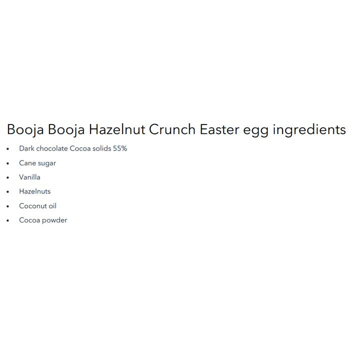 Booja Booja - Hazelnut Crunch Egg, 138g - back