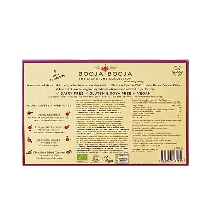 Booja Booja - The Signature Collection Chocolate Truffles, 184g - Back