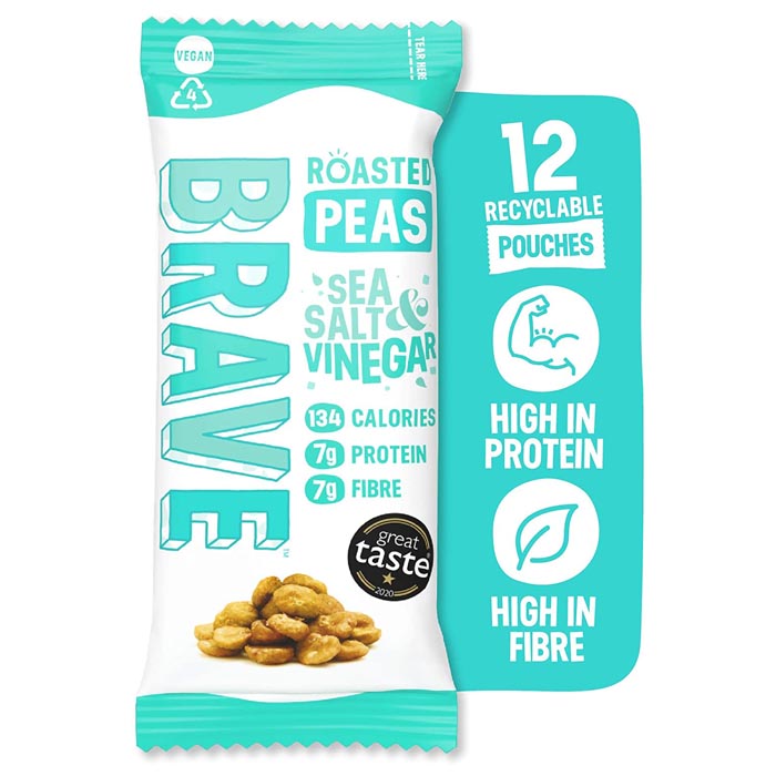 Brave Foods - Roasted Peas - Sea Salt & Vinegar, 35g