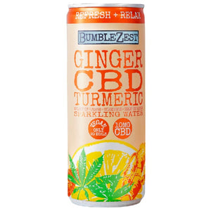 Bumblezest - Refresh & Relax Ginger CBD & Turmeric Sparkling Water, 250ml