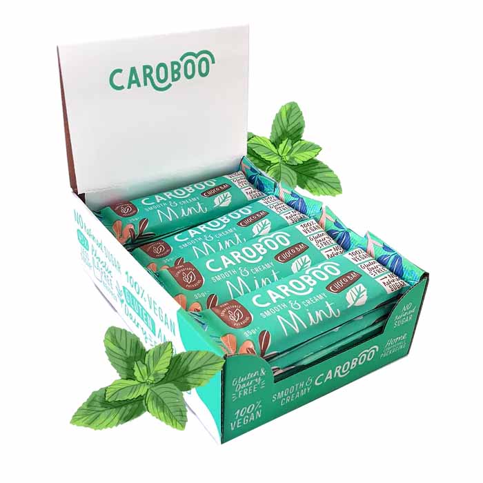 Caroboo - Mint Not-Choc Bar - 20-Pack, 35g