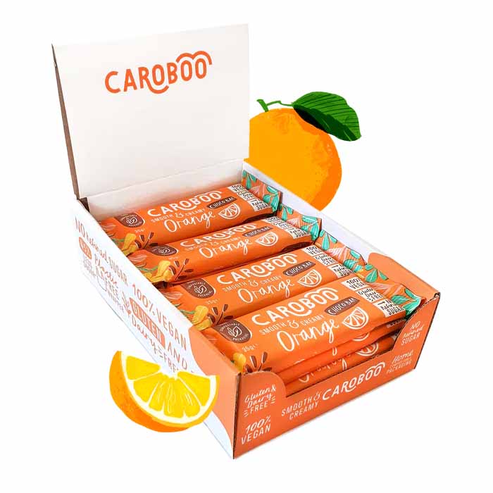 Caroboo - Orange Not-Choc Bar - 20-Pack, 35g