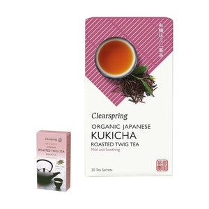 Clearspring - Organic Japanese Kukicha Roasted Twig Tea Bags, 20 Bags | Multiple Options
