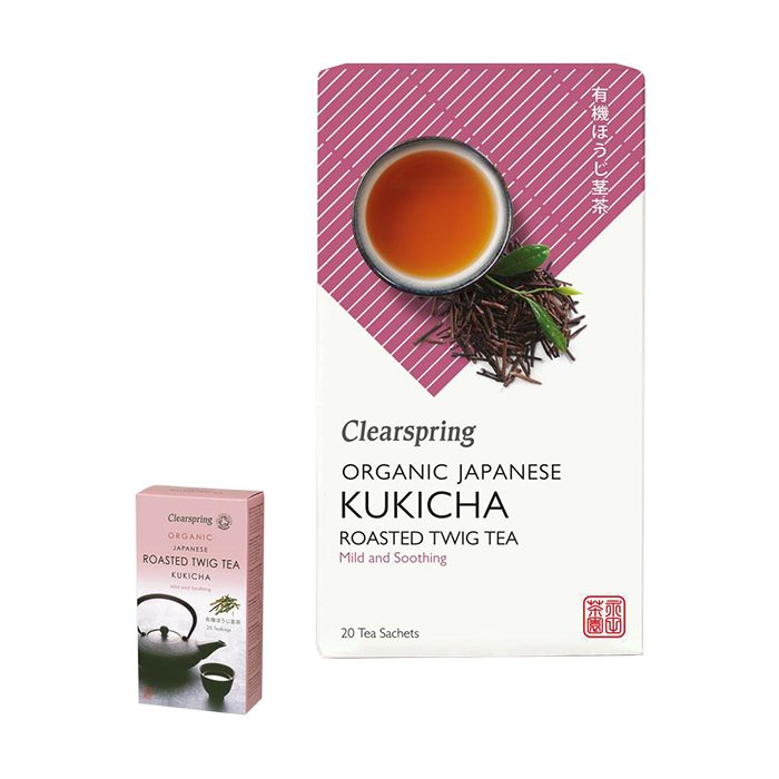 Clearspring - Organic Japanese Kukicha Roasted Twig Tea Bags, 20 bags