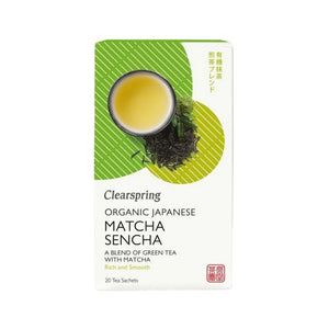 Clearspring - Organic Japanese Matcha Sencha Green Tea, 20 Bags | Multiple Options