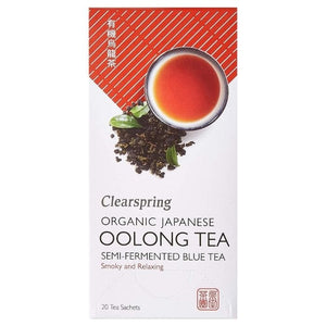 Clearspring - Organic Japanese Oolong Tea Semi Fermented Blue, 20 Bags