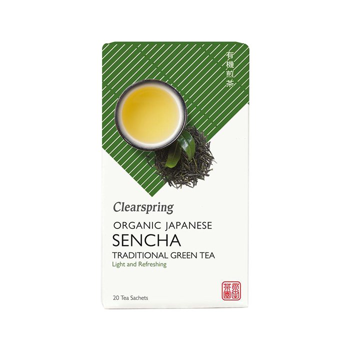 Clearspring - Organic Japanese Sencha Traditional Green Tea Bags, 20 bags