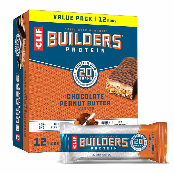 Clif Bar - Builders Protein Bars - Chocolate Peanut Butter (12-Pack), 68g