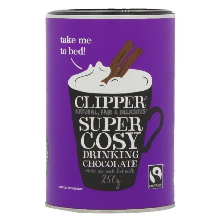 Clipper - Fairtrade Super Cosy Drinking Chocolate, 250g - front