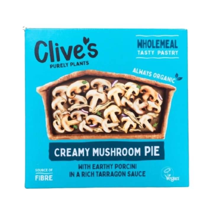 Clives Pies - Organic Creamy Mushroom Pie, Vegan, 235g - Front