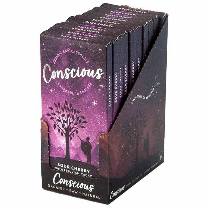 Conscious Chocolate - Chocolate Bars - Sour Cherry, 60g