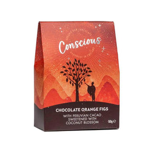 Conscious Chocolate - Chocolate Orange Figs, 50g | Multiple Sizes