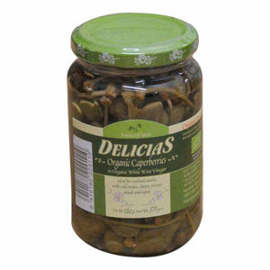 Delicias - Organic Caperberries in White Wine Vinegar, 370g