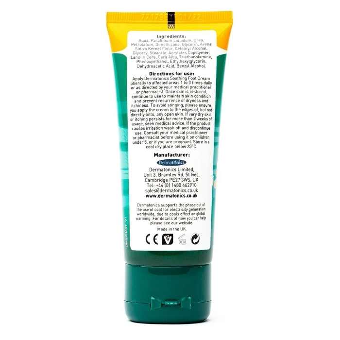 Dermatonics - Soothing Foot Cream with Calming Colloidal Oatmeal back