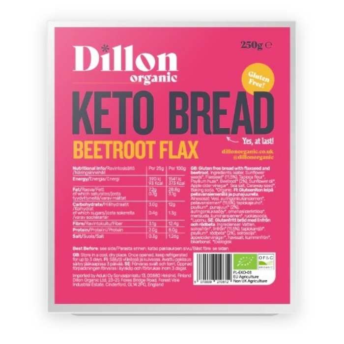 Dillon Organic - Organic Flax Keto Bread - Beetroot