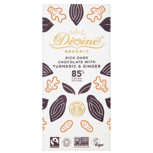 Divine - Organic Fairtrade 85% Dark Chocolate, 80g | Multiple Options