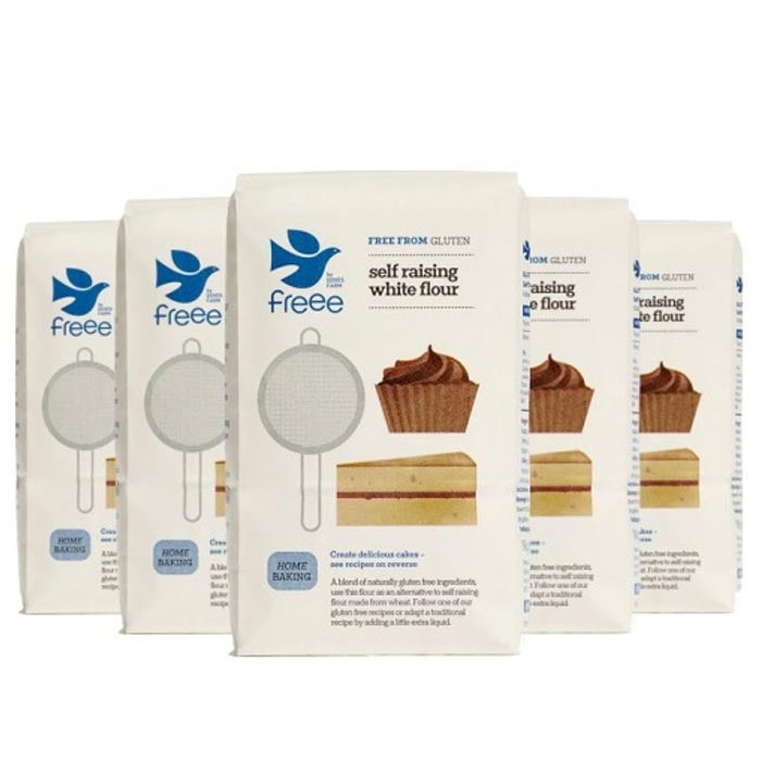 Doves Farm - Gluten-Free Self-Raising White Flour, 1kg (5 Pack)