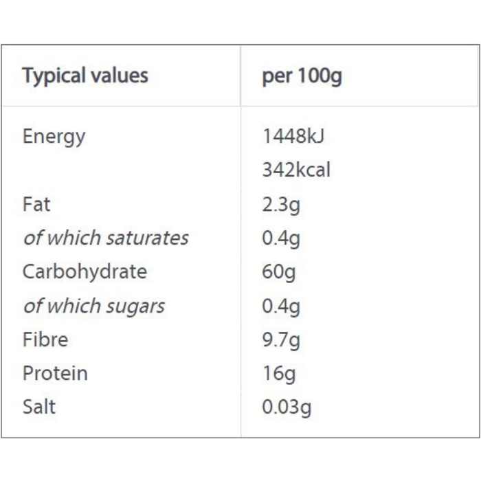 Doves Farm - Organic KAMUT® (Khorasan) Flour, 1kg - back