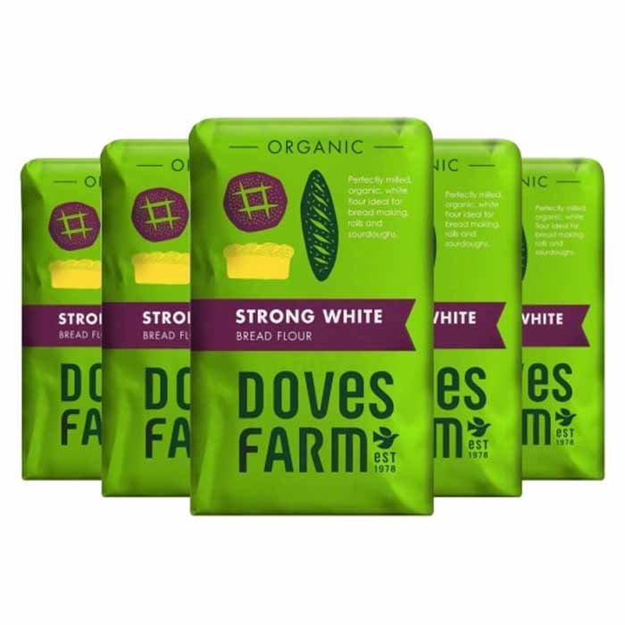 Doves Farm - Organic Strong White Flour, 1.5kg ( 5 Pack)