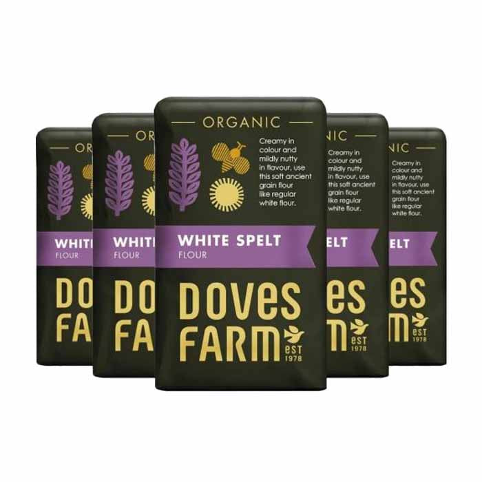 Doves Farm - Organic White Spelt Flour - 5-Pack, 1kg