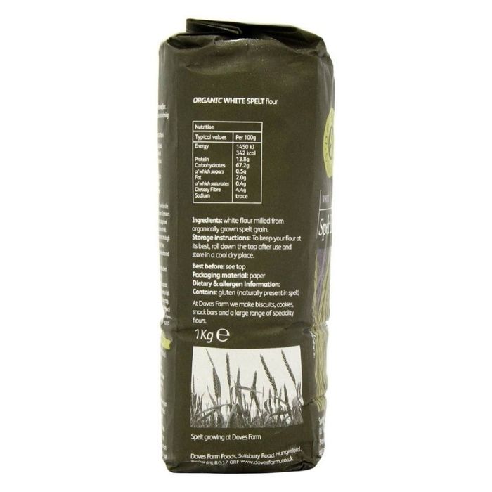 Doves Farm - Organic White Spelt Flour, 1kg - nutritional info