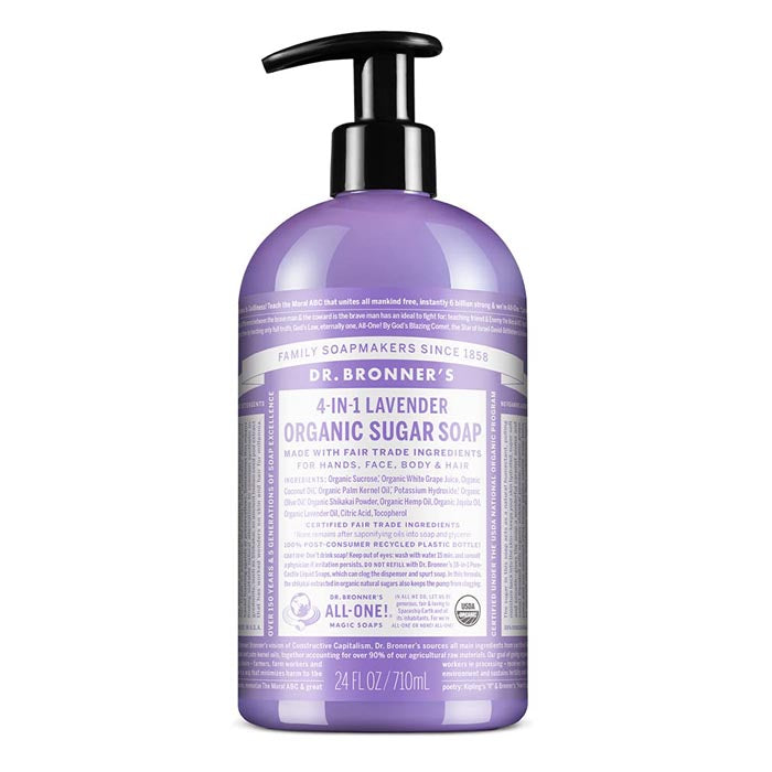 Dr Bronners - 4-in-1 Organic Sugar Soap - Lavender (709ml)