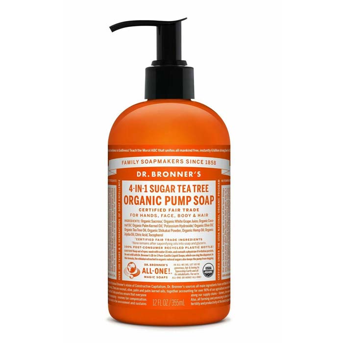 Dr Bronners - 4-in-1 Organic Sugar Soap - Tea Tree (356ml)