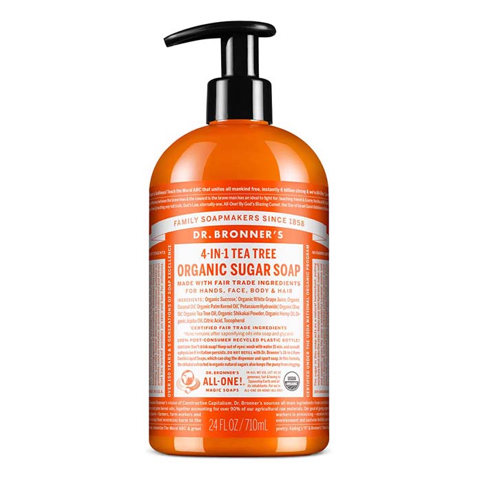 Dr Bronners - 4-in-1 Organic Sugar Soap - Tea Tree (709ml)